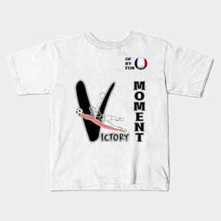 Dynamic France Football Player Pose V2-6 Kids T-Shirt